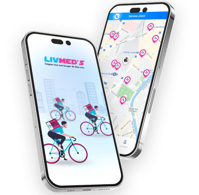 Application-livraison-pharmacie Commandez votre ordonnance et des produits de parapharmacie sur l’application de livraison à domicile Livmed’s